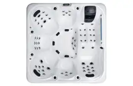 Miracle Outdoor-Whirlpool für 6 Personen – Luxuriöser Whirlpool für den Garten mit Platz für sechs Personen für maximale Entspannung.