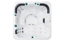 Spa Refresh Außenwhirlpool für 6 Personen – Geräumiger Outdoor-Whirlpool mit Platz für bis zu sechs Personen, ideal für gesellige Abende.