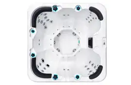 Outdoor-Whirlpool Rewind für 5 Personen – Luxuriöser Outdoor-Whirlpool mit Platz für bis zu fünf Personen, perfekt für Entspannung und Wellness.