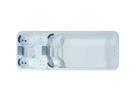 Passion Spas Swim Spa Aquatic 7 – Dual-Zone-Schwimmwhirlpool – Luxuriöser Schwimmspa für den Garten mit separaten Zonen für Schwimmen & Entspannung.