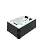 Modernes Design des Outdoor-Whirlpools Serene 2 – Stilvoller Jacuzzi für draußen mit eleganter Optik und hochwertigen Materialien.